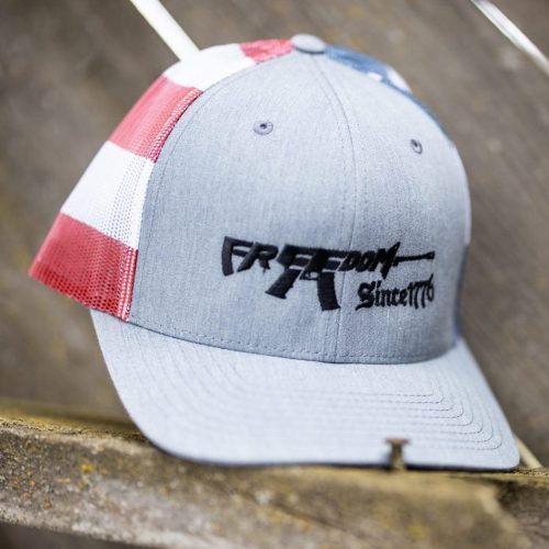 Red white and blue Freedom Rifle hat from United States of American's Republic
