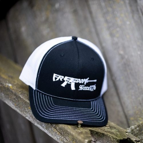 Black and white Freedom Rifle hat from United States of American's Republic