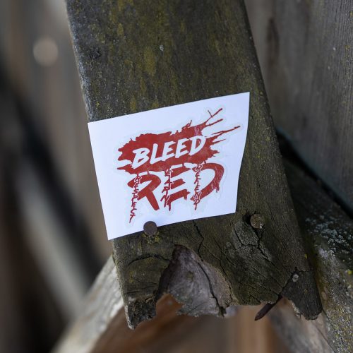 Bleed Red Sticker